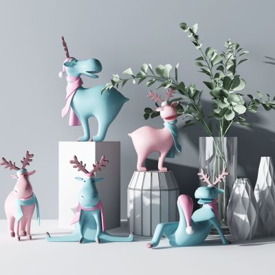 北欧雕塑花瓶，装饰品摆件