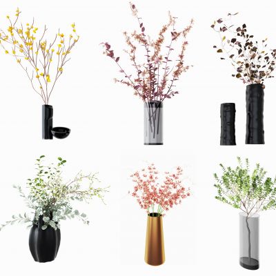 现代花瓶插花