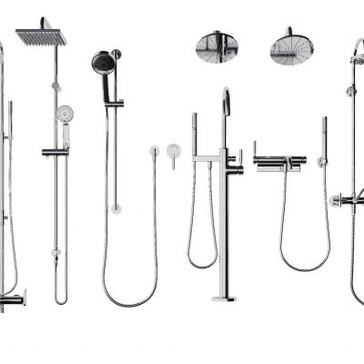 现代不锈钢淋浴花洒