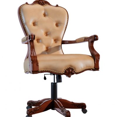 欧式古典皮革大班椅