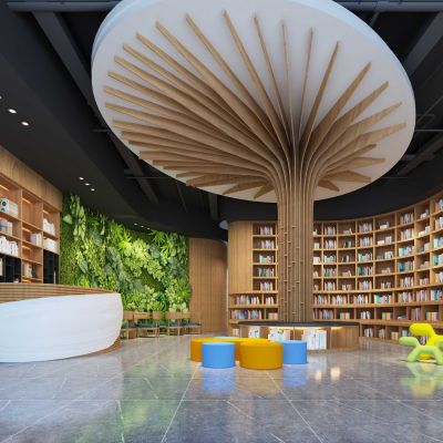 现代风格图书馆