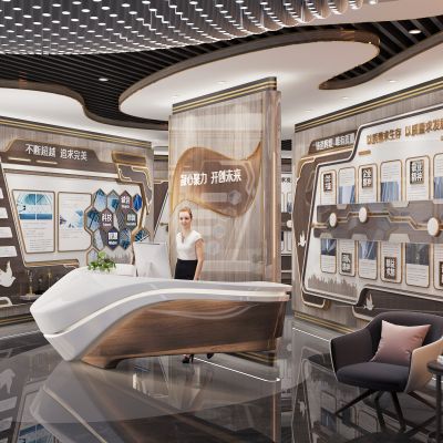 现代轻奢企业文化展厅