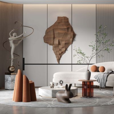 现代布艺沙发组合