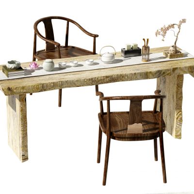 新中式茶桌椅组合