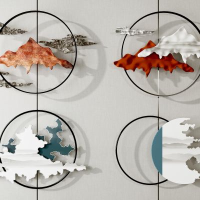 新中式山峰墙饰