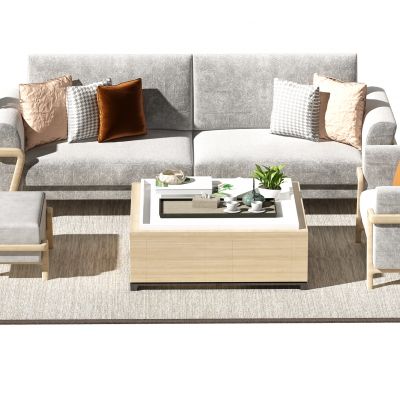 日式沙发茶几组合