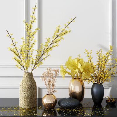 现代花瓶，花艺