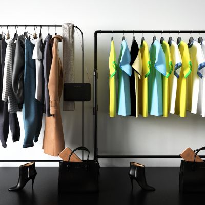 现代衣架 衣服 衬衫