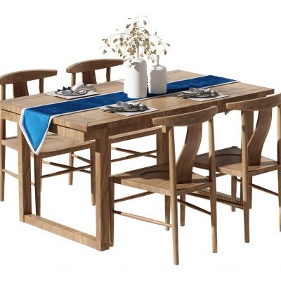 新中式餐桌椅组合