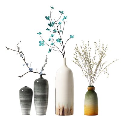 新中式花瓶摆件3D模型