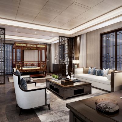 中式老人房卧室