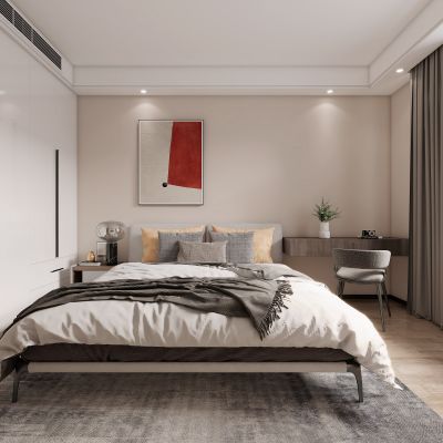 现代卧室，卧室