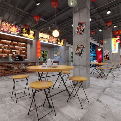 工业风餐厅，餐厅，干饭，