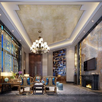 中式别墅客厅