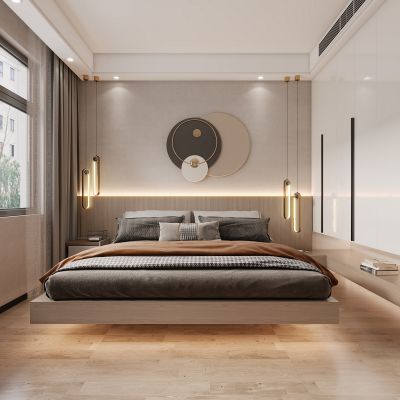 现代卧室，卧室