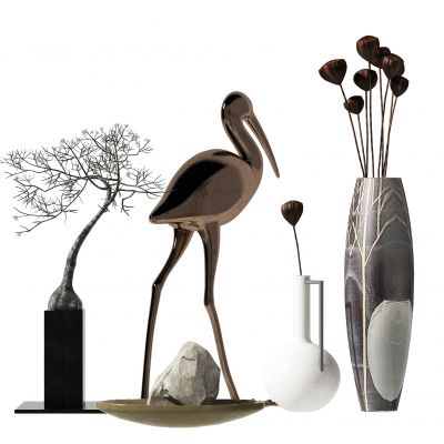 新中式花瓶干枝摆件