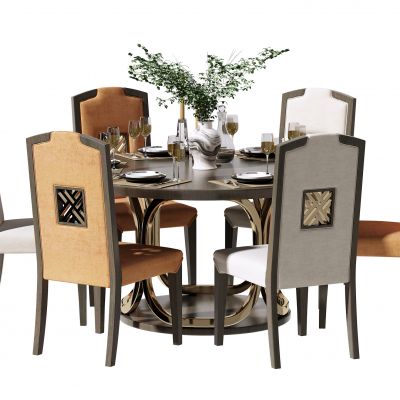 新中式餐桌椅组合