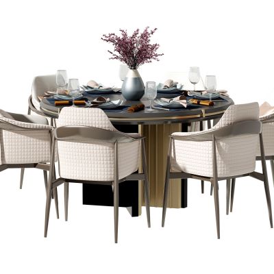 新中式餐桌椅组合