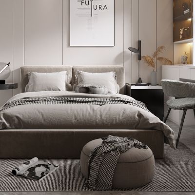 现代卧室，卧室