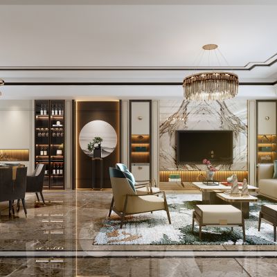 新中式客厅餐厅