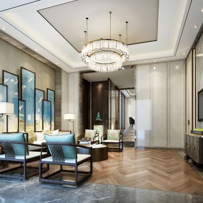 现代新中式客厅