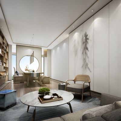 新中式茶室接待室