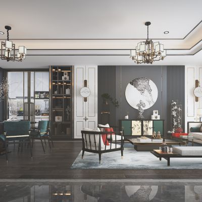 新中式客厅餐厅