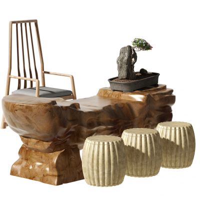 新中式茶桌椅组合