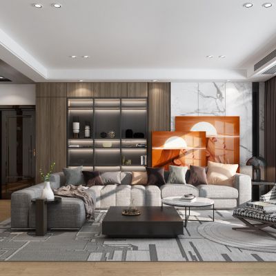 现代轻奢风格客厅