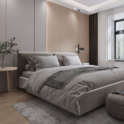 现代卧室，卧室