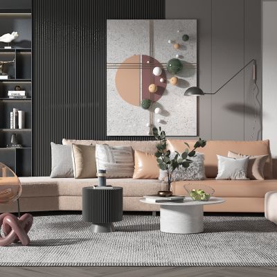 现代风格沙发茶几组合