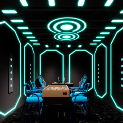 现代简约电竞游戏包厢