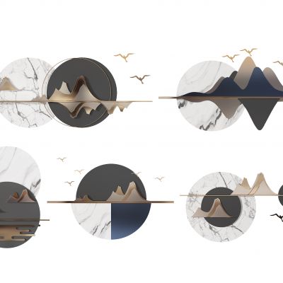 新中式山脉墙饰，挂件