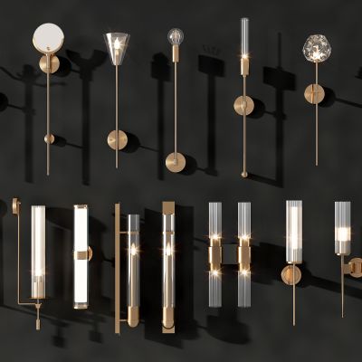 新中式玻璃壁灯