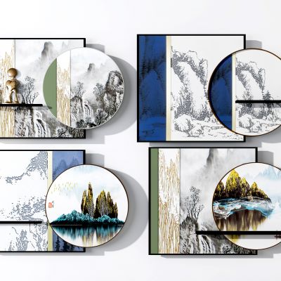 新中式端景墙壁挂件