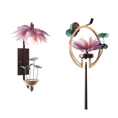 新中式莲花壁灯