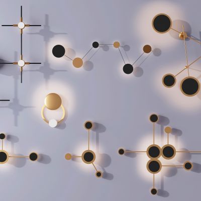 现代金属多头圆形壁灯