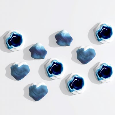 现代艺术石块挂件，墙饰