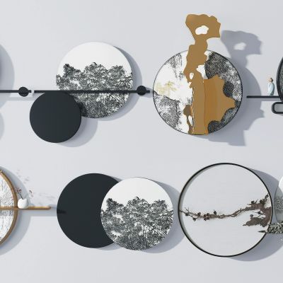 新中式立体墙壁挂件