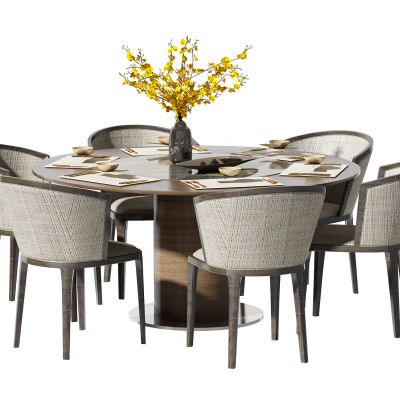 新中式餐桌椅组合