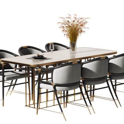 新中式餐桌椅组合