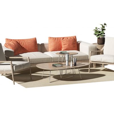 日式沙发茶几组合