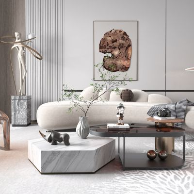 现代沙发茶几组合