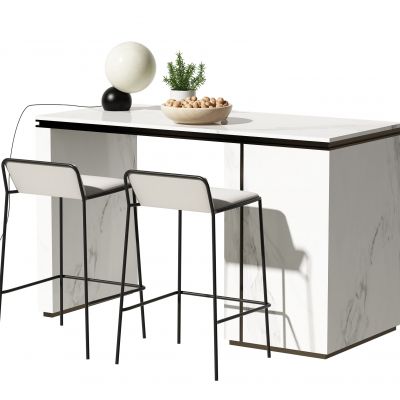 现代吧台吧椅组合