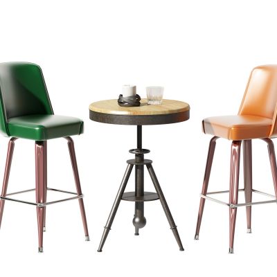 现代吧台吧椅组合