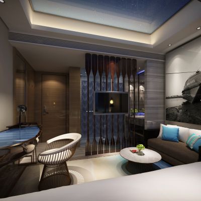 现代工业风酒店客房