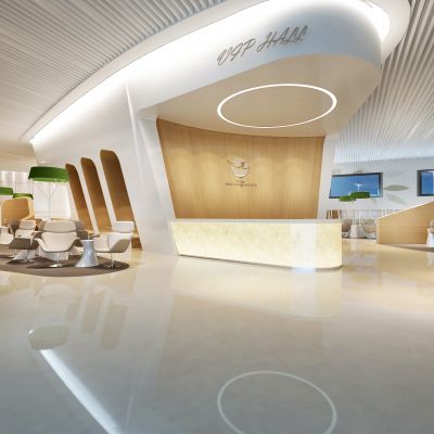 现代机场休息区