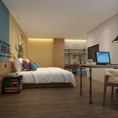 现代工业风酒店客房