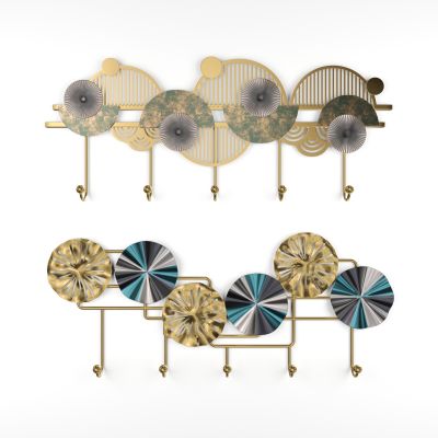 新中式挂钩装饰墙饰