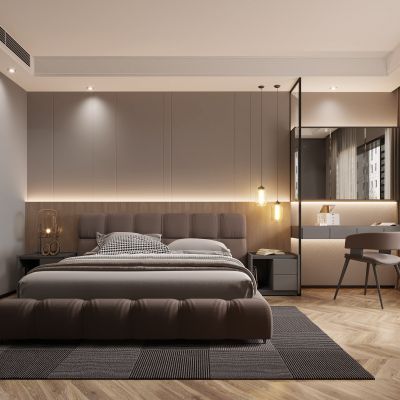 现代卧室，卧室